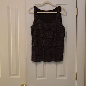 LOFT Purple poke-a-dot top